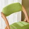SoBuy FST92-GR Silla Plegable de Madera con Asiento y Respaldo Verde