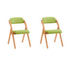 SoBuy FST92-GRx2 Lote de 2 Sillas Plegables de Madera con Asiento y Respaldo Verde