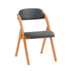SoBuy FST92-SG Silla Plegable de Madera con Asiento y Respaldo Gris