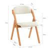 SoBuy FST92-W Silla Plegable de Madera con Asiento y Respaldo