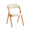 SoBuy FST92-W Silla Plegable de Madera con Asiento y Respaldo