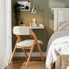 SoBuy FST92-W Silla Plegable de Madera con Asiento y Respaldo