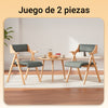 SoBuy FST98-SGx2 Set de 2 Sillas plegables Sillon más grande y ancha con Cojín Gris Oscuro