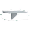 SoBuy FWT03-HG Mesa Plegable de Pared Mesita Gris 60 x 40 cm