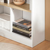 Preventa-SoBuy FWT104-WN Mesa Escritorio Plegable con 3 Estantes Blanco y Natural