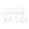 SoBuy FWT105-II-W Mesa Escritorio Plegable con 1 carro 64x62x98cm