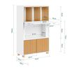SoBuy FWT107-WN Mesa Escritorio Plegable con 2 Puertas y 1 Estante 70 x 59 x 108 cm