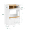 Preventa-SoBuy FWT109-WN Mesa Escritorio Plegable con 2 Cajones y 1 Estante 63x67x93 cm