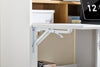 Preventa-SoBuy FWT109-WN Mesa Escritorio Plegable con 2 Cajones y 1 Estante 63x67x93 cm