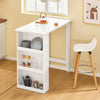 SoBuy FWT17-II-W Mesa Alta de Cocina Mesa de Bar con 3 Estantes Blanca 112 x 57 x 106 cm