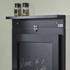 Preventa-SoBuy FWT20-SCH Mesa Plegable de Pared con Pizarra Frontal Negro
