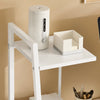 SoBuy FWT29-W Mesa de escritorio con tres estantes Blanco