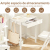 Preventa-SoBuy FWT43-W Mesa de escritorio con un cajón y 2 ganchos Blanco 60x40x76 cm