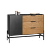 SoBuy HFSB02-SCH Aparador de Cocina Recibidor Buffet con 1 Puerta y 3 Cajones