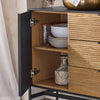 SoBuy HFSB02-SCH Aparador de Cocina Recibidor Buffet con 1 Puerta y 3 Cajones