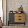 SoBuy HFSB02-SCH Aparador de Cocina Recibidor Buffet con 1 Puerta y 3 Cajones