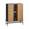 SoBuy HFSB04-SCH Aparador con 2 Puertas y 4 Compartimentos 92 x 40 x 119 cm