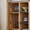 SoBuy HFSB04-SCH Aparador con 2 Puertas y 4 Compartimentos 92 x 40 x 119 cm