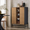 SoBuy HFSB04-SCH Aparador con 2 Puertas y 4 Compartimentos 92 x 40 x 119 cm