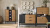 SoBuy HFSB04-SCH Aparador con 2 Puertas y 4 Compartimentos 92 x 40 x 119 cm