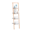 SoBuy HSTR02-K-HG Estantería de Escalera de 4 Niveles Librería Multiusos Gris