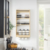 SoBuy KCR12-N Estantería Pared de Madera para Cocina con 3 Ganchos