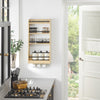 SoBuy KCR12-N Estantería Pared de Madera para Cocina con 3 Ganchos