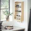 SoBuy KCR12-N Estantería Pared de Madera para Cocina con 3 Ganchos