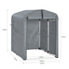 SoBuy KLS11-DG Garaje para moto y bicicletas Caseta Jardin Exterior 120x176x163 cm Gris