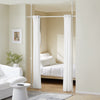 SoBuy KLS12-W Separador de Ambientes Interior Cortinas Blanca Ancho (162-266) x Alto (199-262) cm