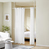 SoBuy KLS12-W Separador de Ambientes Interior Cortinas Blanca Ancho (162-266) x Alto (199-262) cm