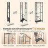 SoBuy KLS21-SCH Perchero plegable estrecho sobre ruedas Negro 60,5x32,5x175 cm