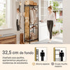 SoBuy KLS21-SCH Perchero plegable estrecho sobre ruedas Negro 60,5x32,5x175 cm