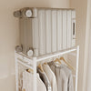 SoBuy KLS21-W Perchero Burro de Pie con Ruedas Blanco 60x32x175 cm
