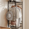 SoBuy KLS23-SCH Perchero de pie estrecho con cajón Gris Oscuro 60x32x175 cm