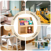 SoBuy KMB01-N Librería para Niños con 3 Estanterías y 2 Compartimentos color Natural