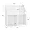SoBuy KMB01-II-W Librería infantil con 3 Estanterías Blanco