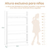 SoBuy KMB08-II-W Librería infantil de pared con 4 estantes L80cm
