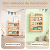 Preventa-SoBuy KMB08-K-N Librería infantil con 4 Estantes L60cm Natural
