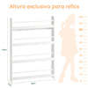 SoBuy KMB08-W Librería infantil con 4 Estanterías L80cm