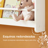 SoBuy KMB08-W Librería infantil con 4 Estanterías L80cm