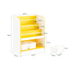 SoBuy KMB108-G Librería Infantil con 3 Compartimentos y 3 Cajas Extraíbles Amarilo