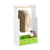 SoBuy KMB109-W Armario ropero Infantil con Perchero y Cajas 60 x 35 x 110 cm
