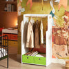 SoBuy KMB109-W Armario ropero Infantil con Perchero y Cajas 60 x 35 x 110 cm