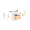 SoBuy KMB113-W Set de Mesa Infantil con 2 Sillas con 2 Cajas Blanco