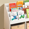 SoBuy KMB115-W Organizador para juguetes y libros con 4 estantes y 2 Compartimentos
