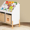 SoBuy KMB115-W Organizador para juguetes y libros con 4 estantes y 2 Compartimentos