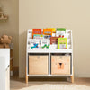 SoBuy KMB115-W Organizador para juguetes y libros con 4 estantes y 2 Compartimentos