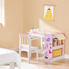 SoBuy KMB116-P Set de Mesa y Silla Infantil con Pegatinas DIY Escritorio para niña con 3 Portalápices Rosa y Blanco
