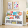 SoBuy KMB118-W Librería Infantil Montessori con 3 Compartimentos y 3 Estantes